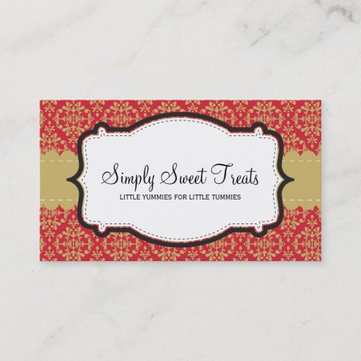 Customizable BUSINESS CARD :: funky damask 10L
