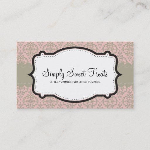 Customizable BUSINESS CARD :: funky damask 1L