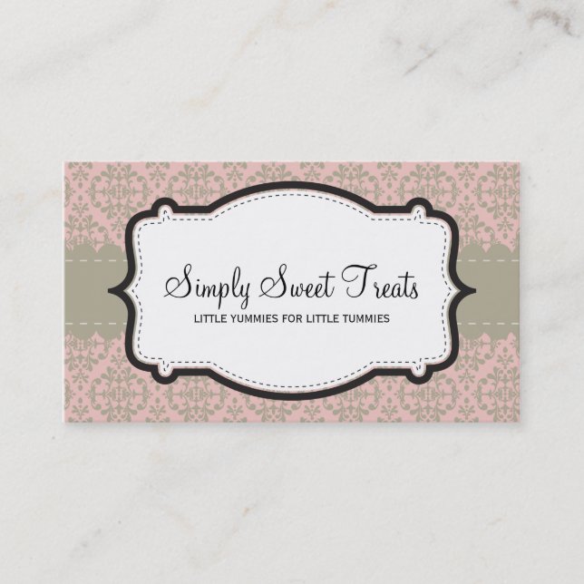BUSINESS CARD :: funky damask 1L (Front)
