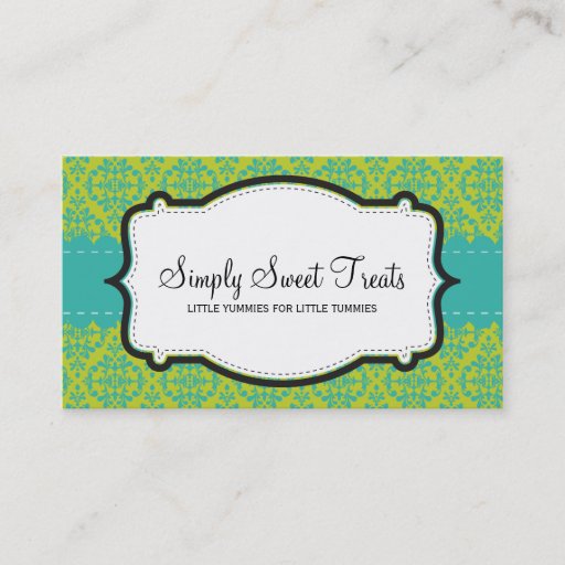 Customizable BUSINESS CARD :: funky damask 6L