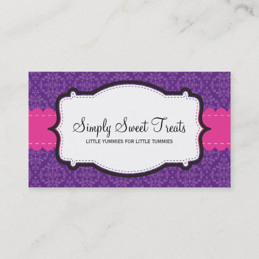 Customizable BUSINESS CARD :: funky damask 8L