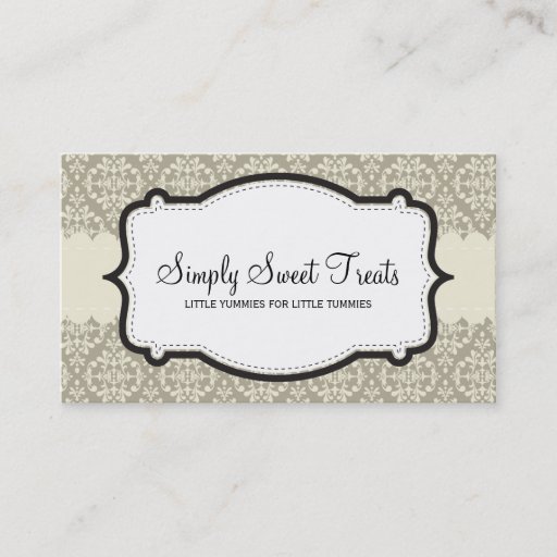 Customizable BUSINESS CARD :: funky damask 9L