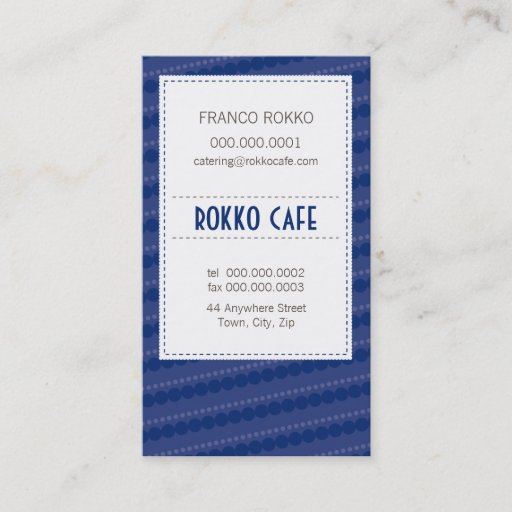 Customizable BUSINESS CARD :: funky menu 2