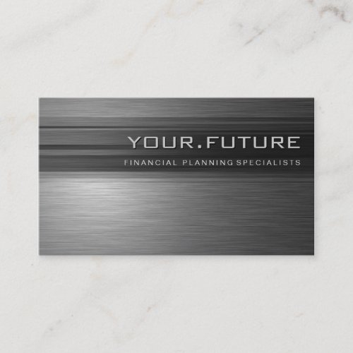 BUSINESS CARD :: futuristic modern metal L12