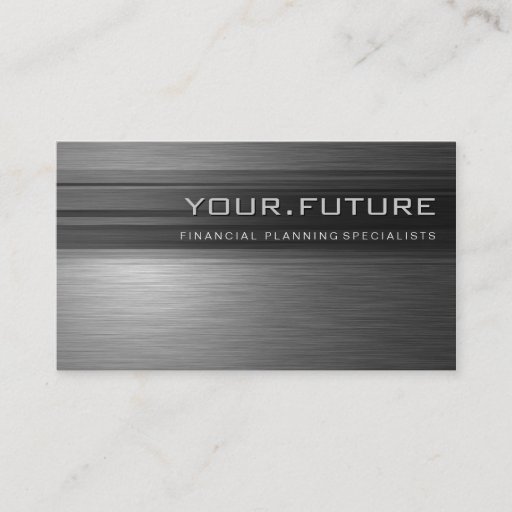 Customizable BUSINESS CARD :: futuristic modern metal L12