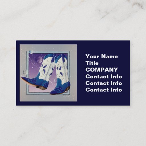 Customizable Business Card, Gift Tag - Electric Slide Cowboy Bo