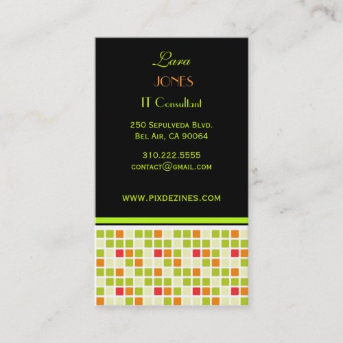 Business Card glass mosaics