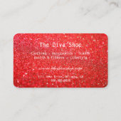 Business Card | Glitter Credit Card Red (Back)