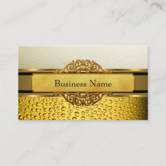 Business Card Gold Amber Beer Ale black
