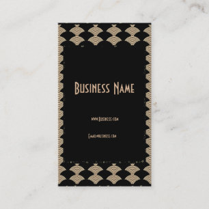 Business Card Gold Black Art Deco