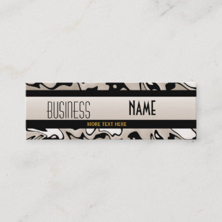 Business Card Gold Black Coffee Cream Swirl