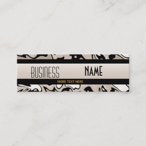 Business Card Gold Black Coffee Cream Swirl