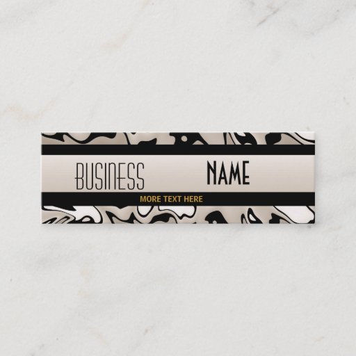 Customizable Business Card Gold Black Coffee Cream Swirl