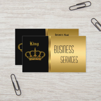 Business Card Gold Black Crown
