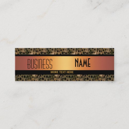 Business Card Gold Black Leopard