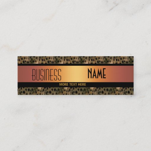 Customizable Business Card Gold Black Leopard