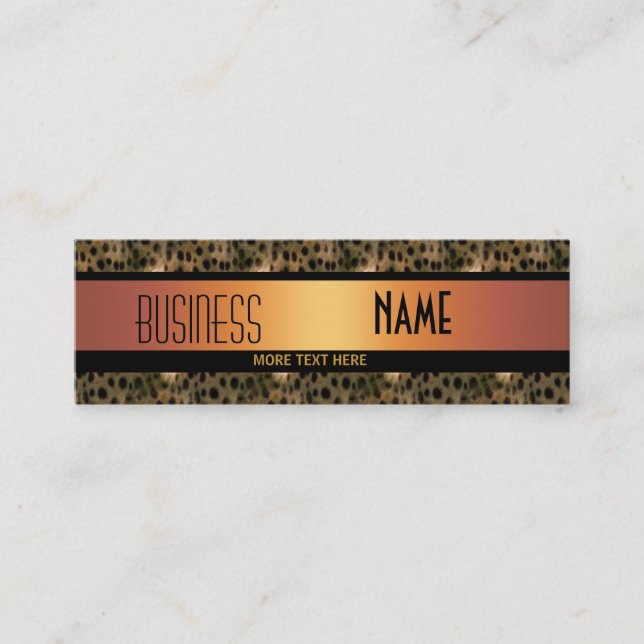 Business Card Gold Black Leopard (Front)