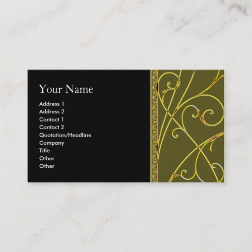 business_card_gold_floral business cards