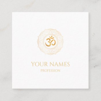 Business Card : Gold Mandala   Ohm by TINYLOTUS at Zazzle