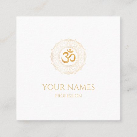 Business Card : Gold Mandala   Ohm