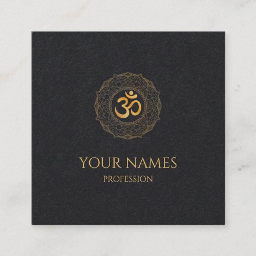 BUSINESS CARD  GOLD MANDALA  OHM 