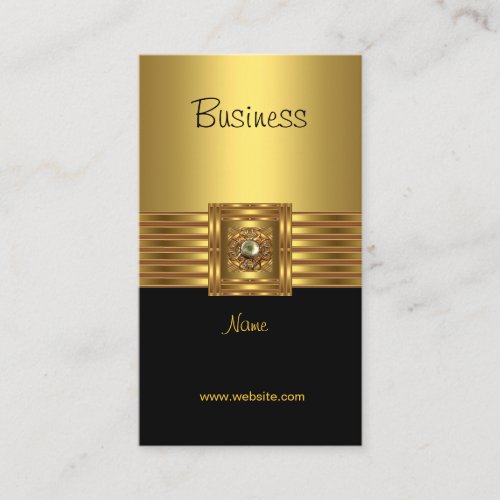 Business Card Gold on Gold Black