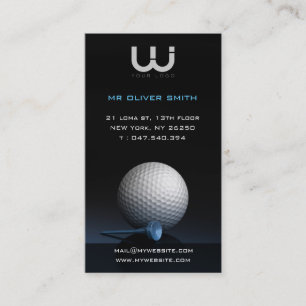 Business card, golf black background business card