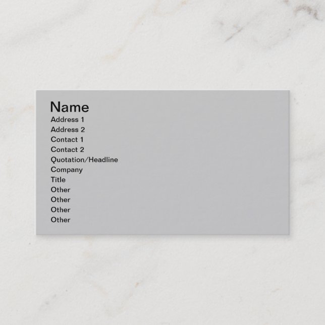Business Card - Gray Simple (Front)