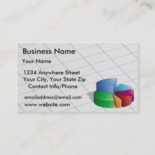 Business Card Green Pie Chart