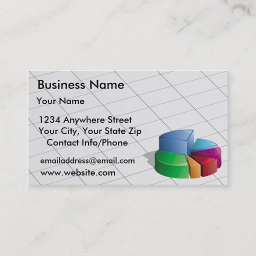 Customizable Business Card Green Pie Chart