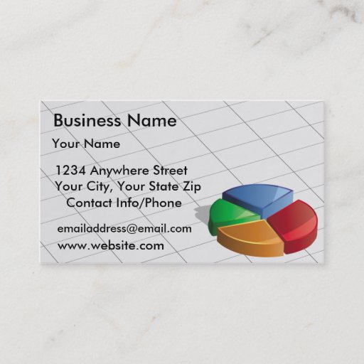 Customizable Business Card Green Pie Chart 2