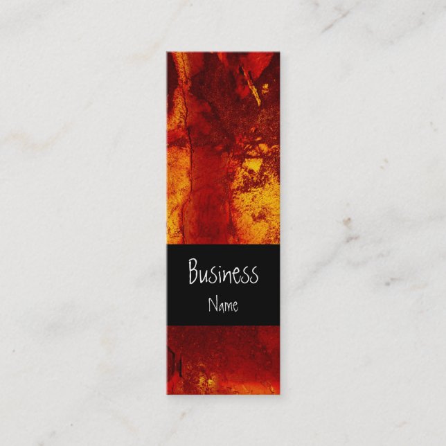 Business Card Grunge Rusty Orange (Front)