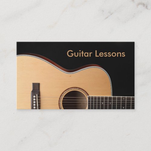 Business Card Guitar Lessons Business Card