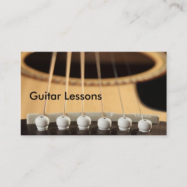 Business Card: Guitar Lessons Business Card (Front)