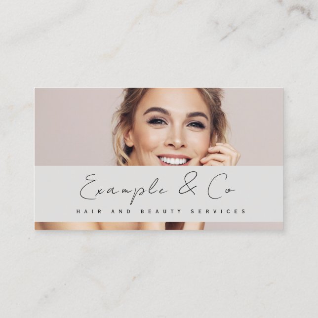 Business Card, Hair and Beauty photo customizable Card (Back)