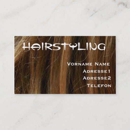 Customizable Businesscard Hairstylist Business Card Template