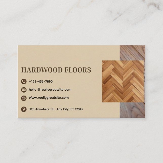Business card Hardwood floors (Front)