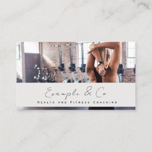 Business Card, health fitness photo customizable Business Card