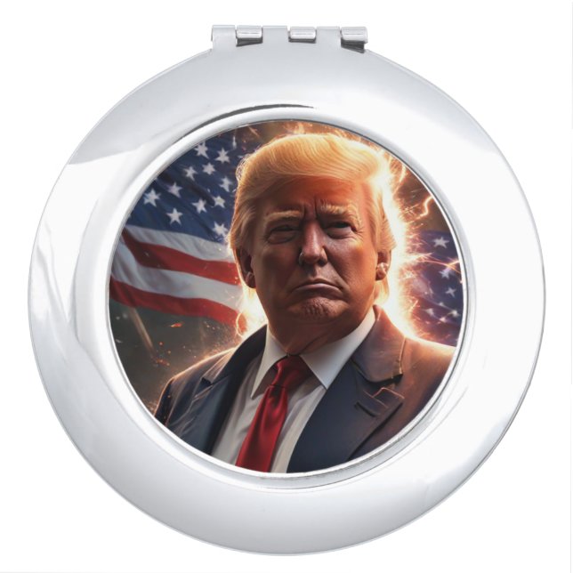 Business Card Holder Compact Mirror (Front)