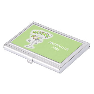 BUSINESS CARD HOLDER, DAIQUIRI RECIPE COCKTAIL ART CASE