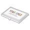 Business Card Holder Silver Metal Case Custom Logo