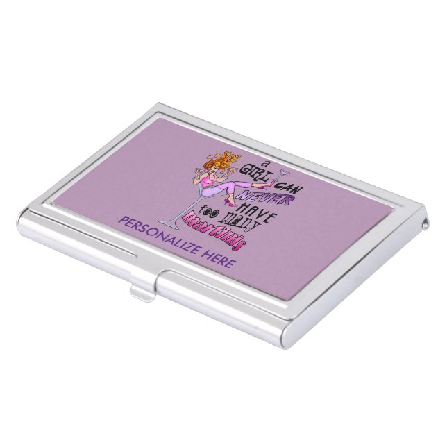BUSINESS CARD HOLDER - TOO MANY MARTINIS (Front)