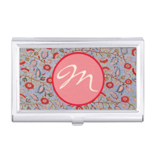 Business Card Holder WILLIAM MORRIS CUSTOM INITIAL