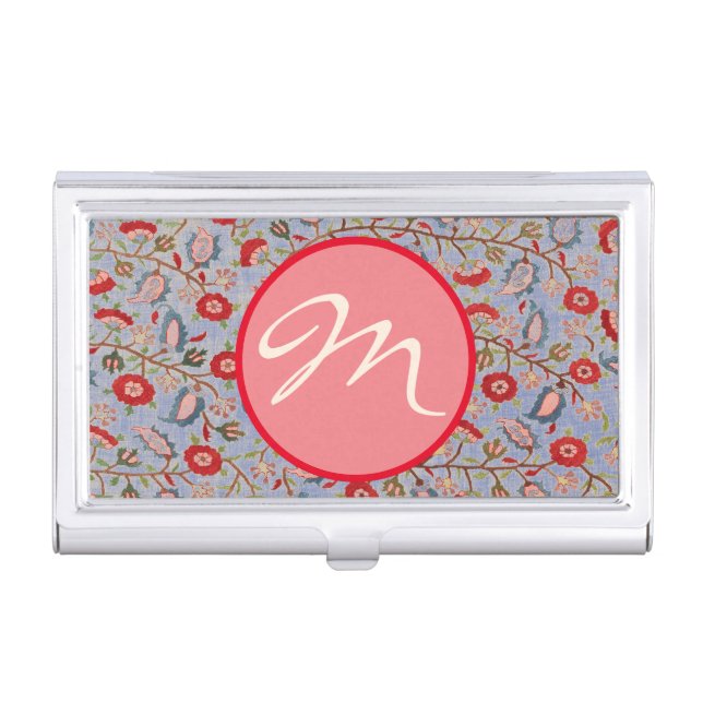 Business Card Holder WILLIAM MORRIS CUSTOM INITIAL (Front)