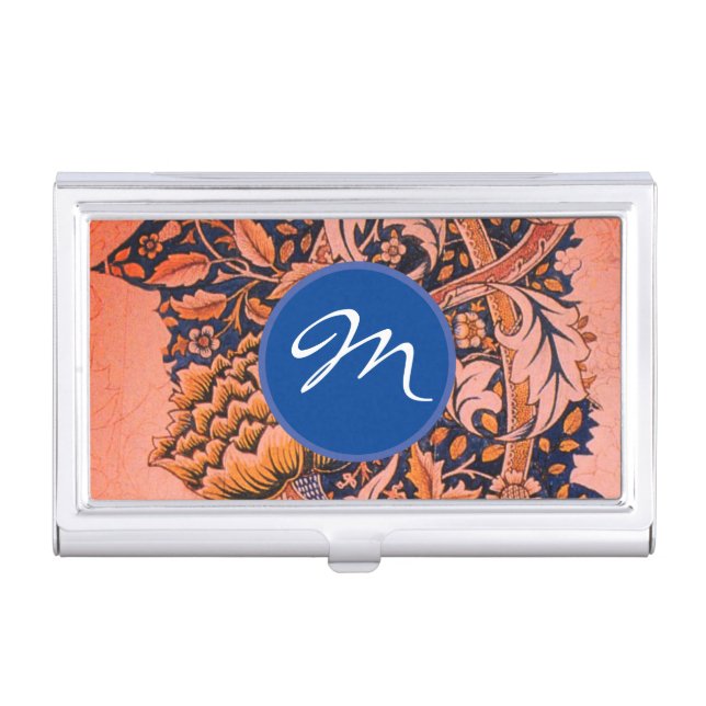 Business Card Holder WILLIAM MORRIS CUSTOM INITIAL (Front)