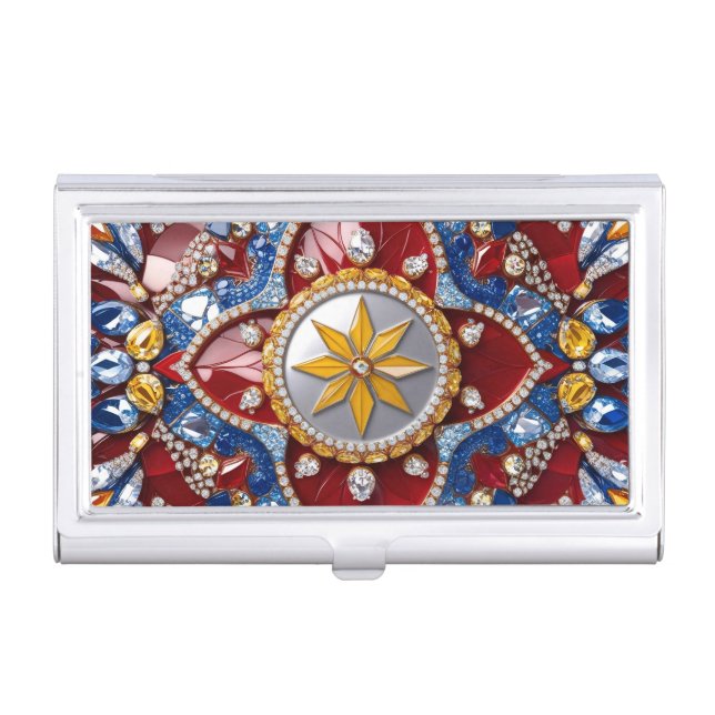 Business card holder with Colombian Colors (Front)