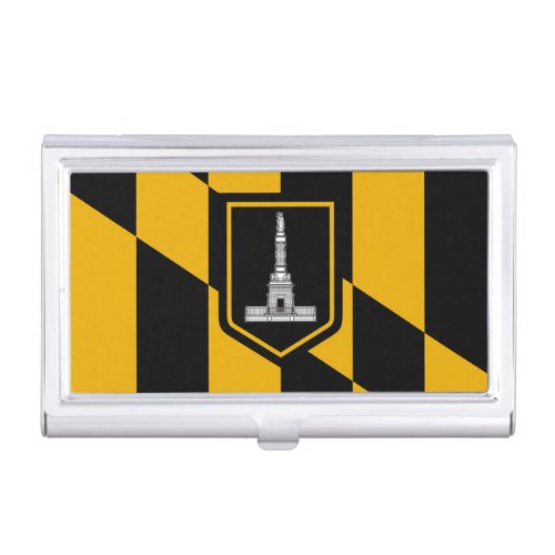 Business card holder with Flag of Baltimore