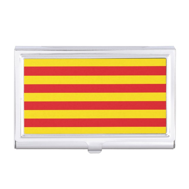 Business card holder with Flag of Catalonia (Front)