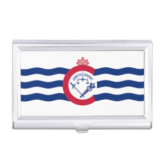 Business card holder with Flag of Cincinnati