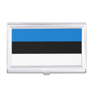 Business card holder with Flag of Estonia